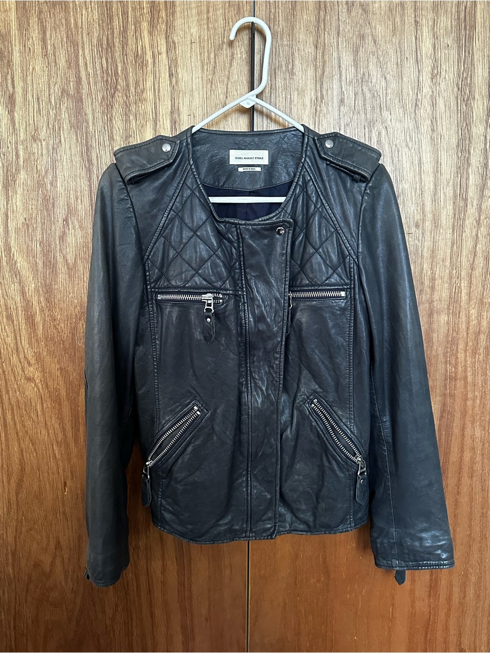 Isabel Marant Étoile Sz 40 Kady Leather Motorcycle Jacket
